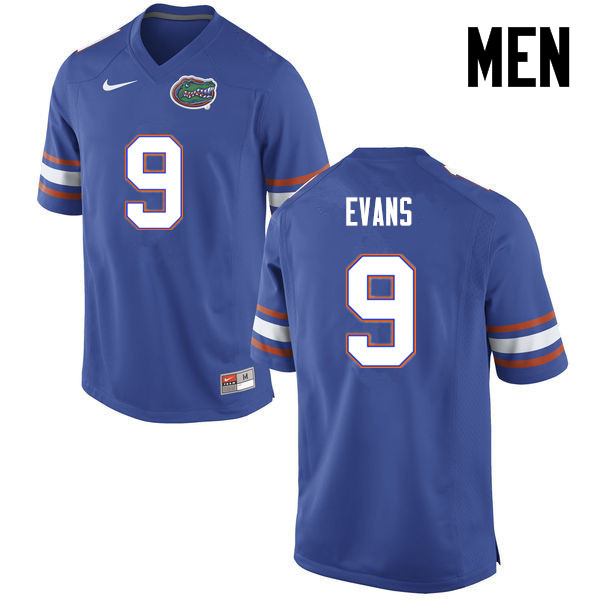 Men Florida Gators #9 Josh Evans College Football Jerseys-Blue